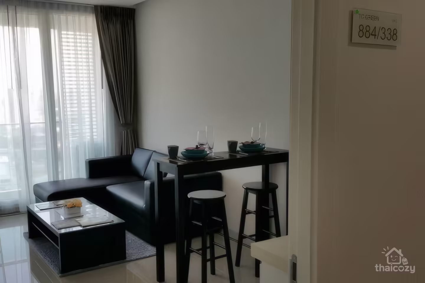 T.C. Green Condo for Rent near MRT Phra Ram 9, 1 Bedroom 39 sqm, Price 16,000 Baht/Month photo 1