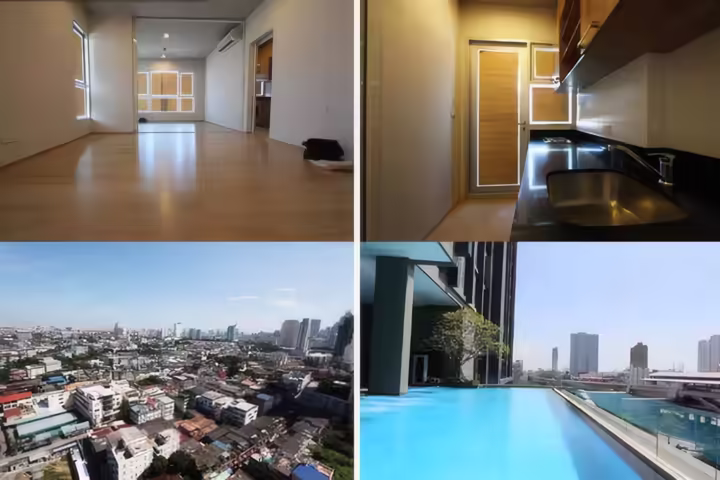 Hive Taksin 2 Bedroom Unfurnished for Rent or Sale