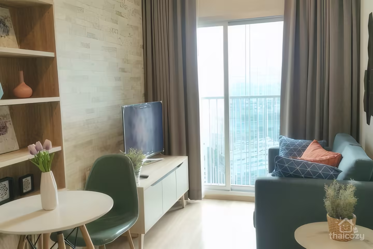 Noble Revolve Ratchada for Rent – 1 Bedroom, 26 sqm, 17,000 THB/Month, Near MRT Thailand Cultural Centre photo 1