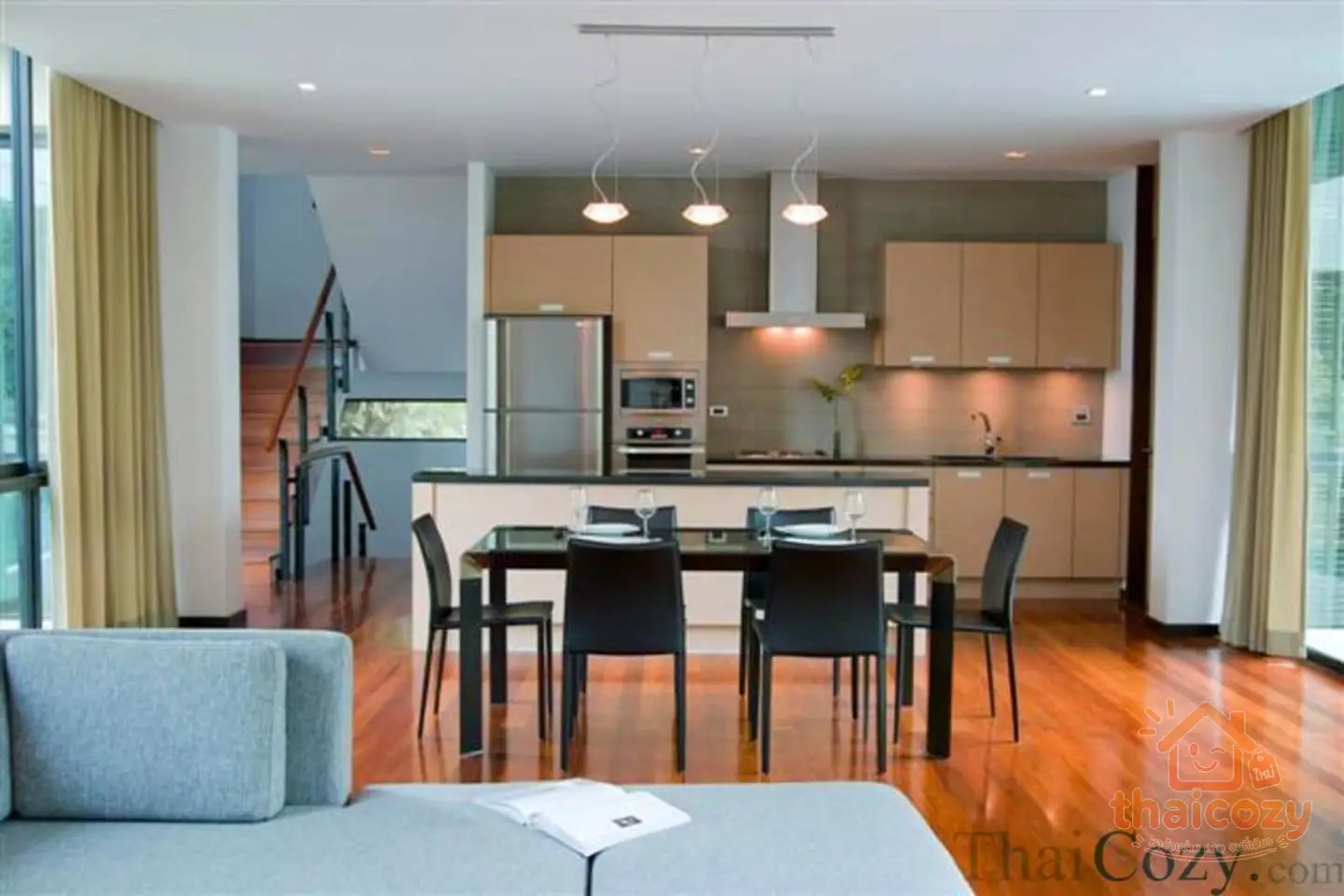 Modern luxury house with private swimming pool in central of Bangkok for rent photo 1